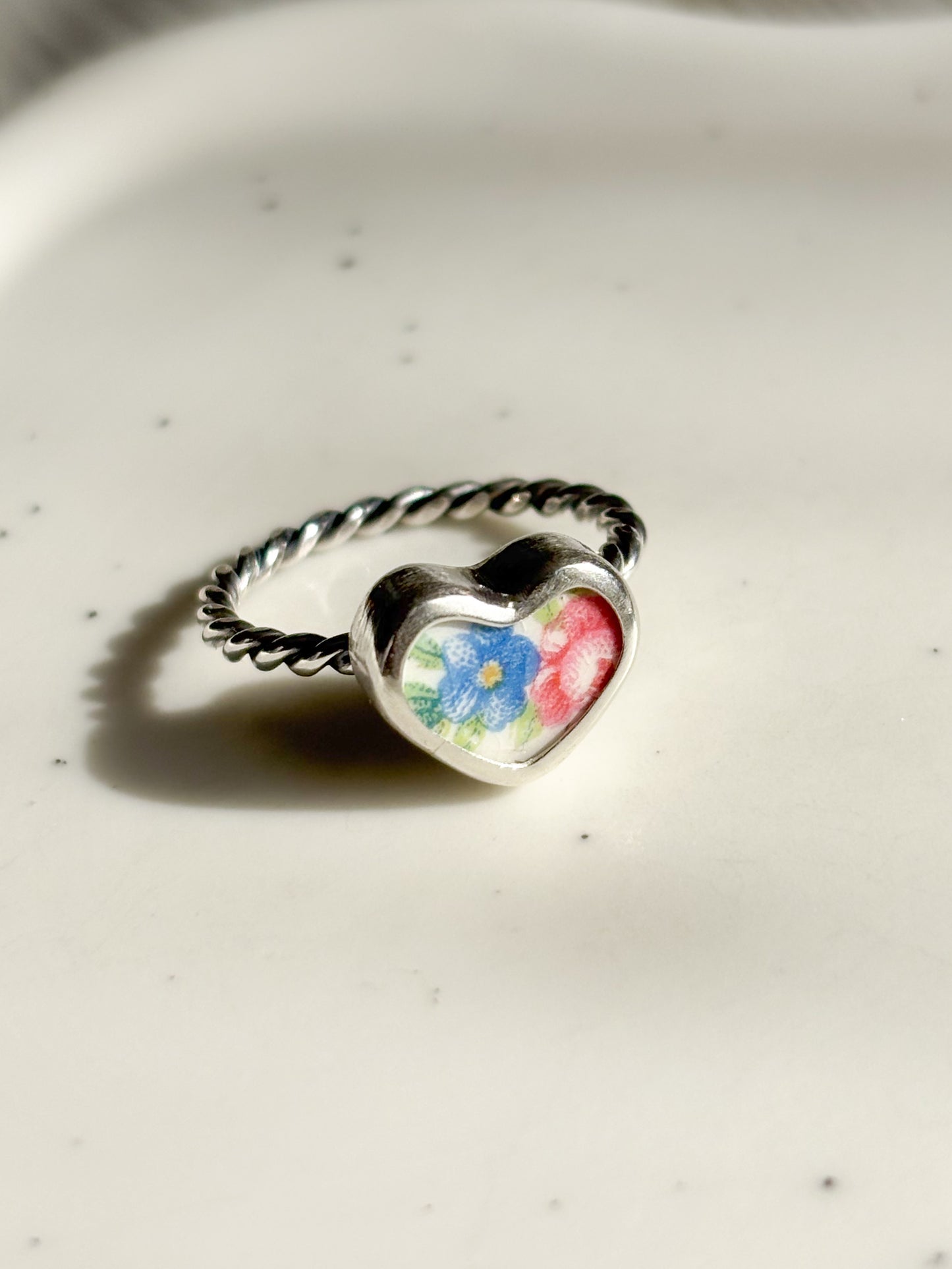 Anillo corazón Aromas de ayer (talla11)