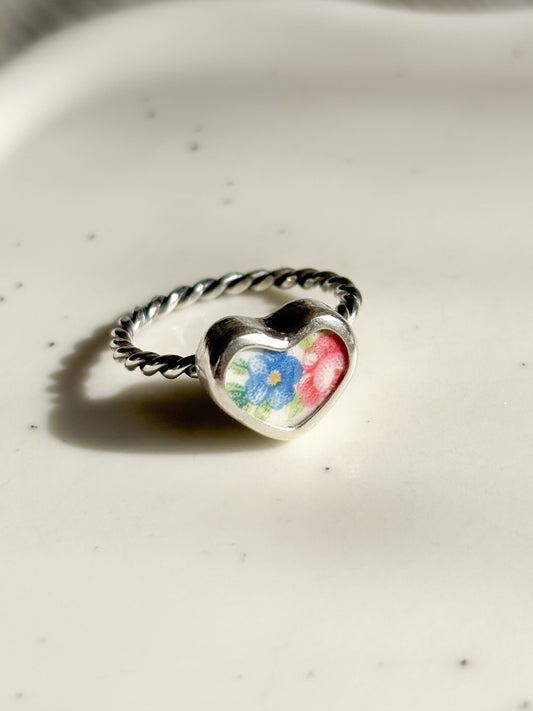 Anillo corazón Aromas de ayer (talla11)